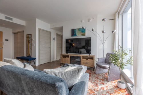 Living Room - 3201-1450 Boul. René-Lévesque O., Montréal (Ville-Marie), QC - Indoor Photo Showing Living Room