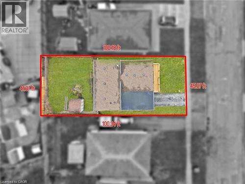 The boundary seen is an estimated representation of lot dimensions derived from Geowarehouse, intended solely for visualization purposes. Please note that it is not obtained from a survey and should n - 114 Christopher Drive, Waterloo, ON - Indoor Photo Showing Basement