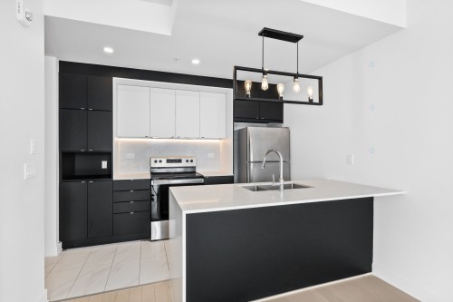 Cuisine - 703-5175 Rue Mackenzie, Montréal (Côte-Des-Neiges/Notre-Dame-De-Grâce), QC - Indoor Photo Showing Kitchen With Double Sink With Upgraded Kitchen