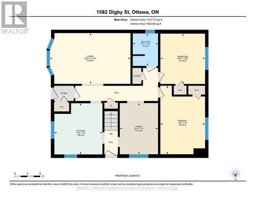 Main level floor plan - 1582 Digby Street, Ottawa, ON - Other