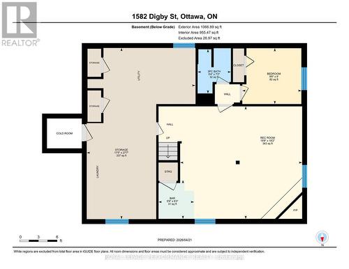 Lower level floor plan - 1582 Digby Street, Ottawa, ON - Other