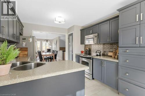 56 Dawn Crescent, Cambridge, ON - Indoor Photo Showing Kitchen With Double Sink With Upgraded Kitchen