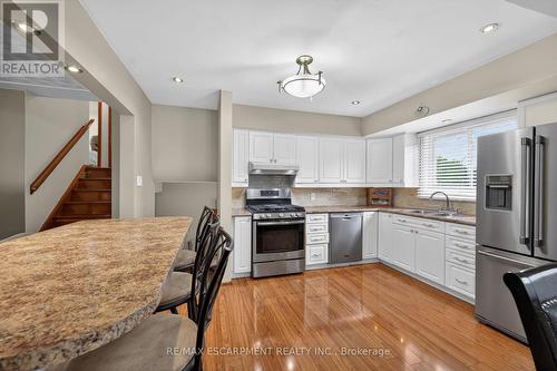 210 Columbia Drive, Hamilton, ON - Indoor Photo Showing Kitchen With Stainless Steel Kitchen With Double Sink