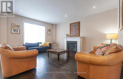 60 Morrison Drive, Hamilton, ON - Indoor Photo Showing Living Room With Fireplace