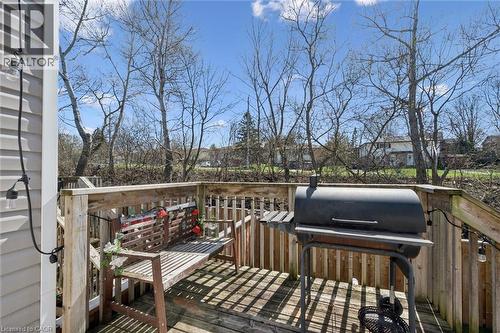 Outdoor deck featuring wood railing and decking - 365 Pioneer Drive Unit# 25, Kitchener, ON - Outdoor With Deck Patio Veranda