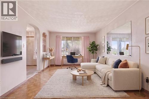 Virtually Staged - 60 Rexford Drive, Hamilton, ON - Indoor Photo Showing Living Room
