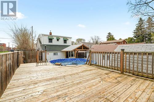 66 East 32Nd Street, Hamilton, ON - Outdoor With Above Ground Pool With Deck Patio Veranda