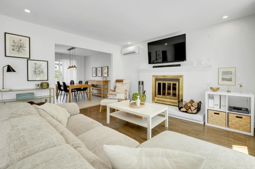Salon - 132 Av. Fraser, Lorraine, QC - Indoor Photo Showing Living Room With Fireplace