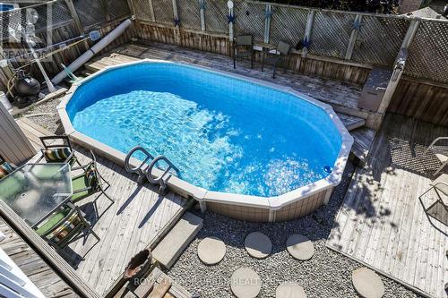 1081 Keswick Court, Oshawa, ON - Outdoor With Above Ground Pool With Deck Patio Veranda With Exterior