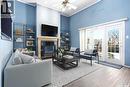 104 Lockwood Road, Regina, SK  - Indoor Photo Showing Living Room With Fireplace 