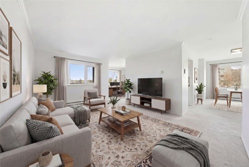 308-103 Gorge Rd East, Victoria, BC - Indoor Photo Showing Living Room