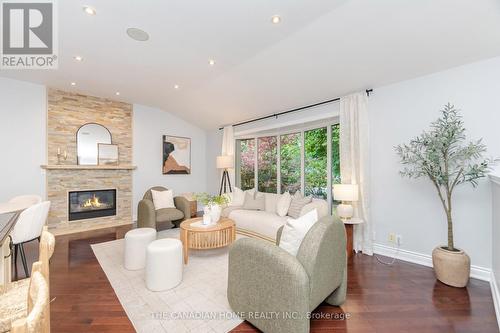 207 Penn Drive, Burlington, ON - Indoor Photo Showing Living Room With Fireplace