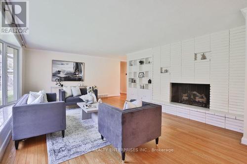 35 Hollyrood Heights Drive, Mississauga, ON - Indoor Photo Showing Living Room With Fireplace