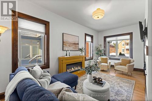 92 Third Avenue, Ottawa, ON - Indoor Photo Showing Living Room With Fireplace