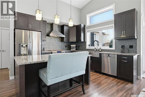 313 Prairie View Drive, Regina, SK - Indoor Photo Showing Kitchen With Stainless Steel Kitchen With Upgraded Kitchen