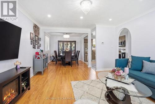 85 Summerlea Drive, Hamilton, ON - Indoor Photo Showing Living Room With Fireplace