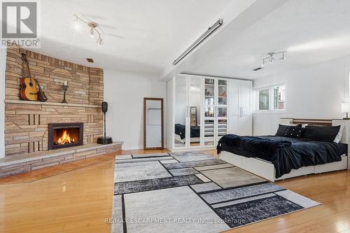 85 Summerlea Drive, Hamilton, ON - Indoor Photo Showing Bedroom With Fireplace