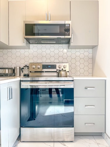Kitchen - 303-1672 Rue St-Denis, Montréal (Le Plateau-Mont-Royal), QC - Indoor Photo Showing Kitchen With Stainless Steel Kitchen With Upgraded Kitchen