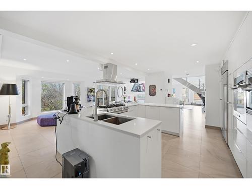 10065 90 Av Nw, Edmonton, AB - Indoor Photo Showing Kitchen With Double Sink With Upgraded Kitchen