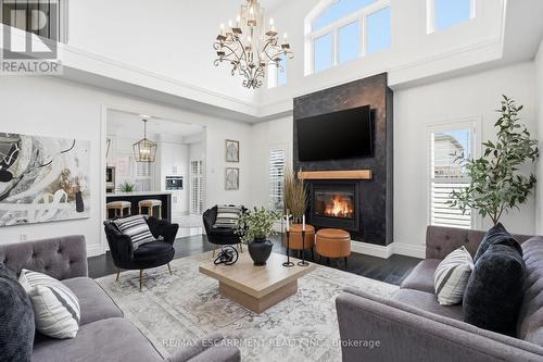 47 Winners Way, Hamilton, ON - Indoor Photo Showing Living Room With Fireplace