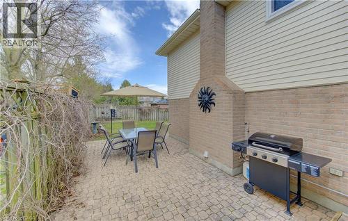 Lovely interlock patio, right off of the kitchen - 7 Kilkerran Crescent, Kitchener, ON - Outdoor With Exterior