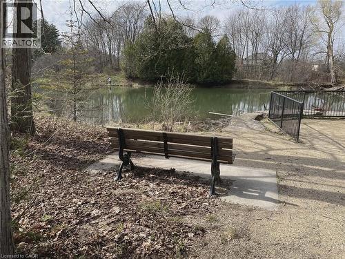 Relaxing pond-side seating area. - 7 Kilkerran Crescent, Kitchener, ON - Outdoor