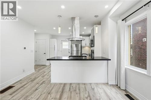 Kitchen and living area - 73 Gertrude Street, Hamilton, ON - Indoor Photo Showing Kitchen