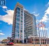 Modern high-rise building featuring extensive glass curtain walls and individual balconies with glass railings - 85 Duke Street W Unit# 507, Kitchener, ON  - Outdoor With Balcony With Facade 