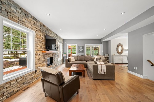 Salon - 74 Rue Balmoral, Morin-Heights, QC - Indoor Photo Showing Living Room With Fireplace