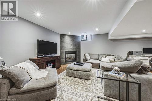 419 Dicenzo Drive, Hamilton, ON - Indoor With Fireplace
