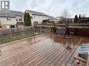 Expansive wood deck with a perimeter railing and privacy fencing - 1126 Copper Leaf Crescent, Kitchener, ON  - Outdoor With Deck Patio Veranda With Exterior 