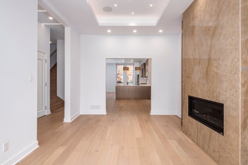 Living Room - 473 Av. Strathcona, Westmount, QC - Indoor With Fireplace