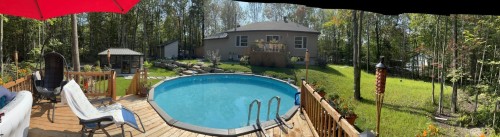 Cour - 154 Ch. Du Roi, Saint-Hippolyte, QC - Outdoor With Above Ground Pool