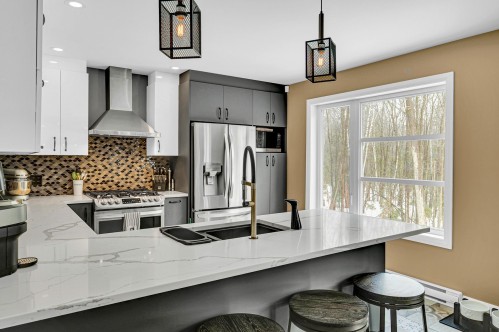 Cuisine - 154 Ch. Du Roi, Saint-Hippolyte, QC - Indoor Photo Showing Kitchen With Double Sink