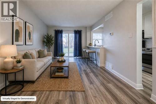 AI Virtually Staged for demonstration only. - 80 Heiman Street, Kitchener, ON - Indoor Photo Showing Living Room