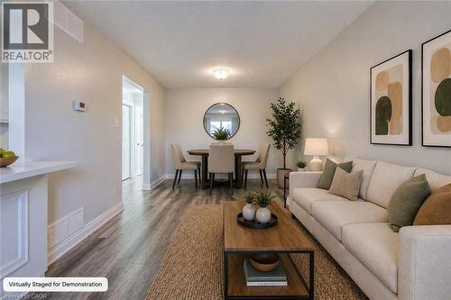 AI Virtually Staged for demonstration only. - 80 Heiman Street, Kitchener, ON - Indoor Photo Showing Living Room