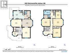Main floor & second level floor plans - 