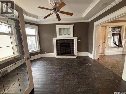 617 Bison Avenue, Weyburn, SK - Indoor With Fireplace