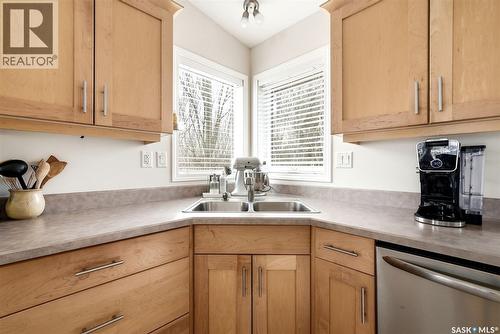 11 Fairway Crescent, White City, SK - Indoor Photo Showing Kitchen With Double Sink
