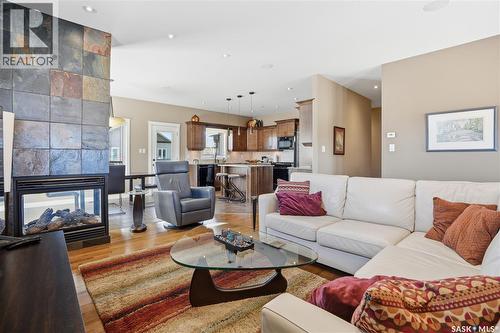 4150 Goldfinch Way, Regina, SK - Indoor Photo Showing Living Room With Fireplace