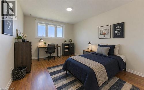 virtually staged - 90 Ralgreen Crescent, Kitchener, ON - Indoor Photo Showing Bedroom