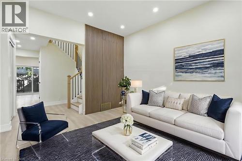 Virtually Staged - 9 Alice Street, Hamilton, ON - Indoor Photo Showing Living Room
