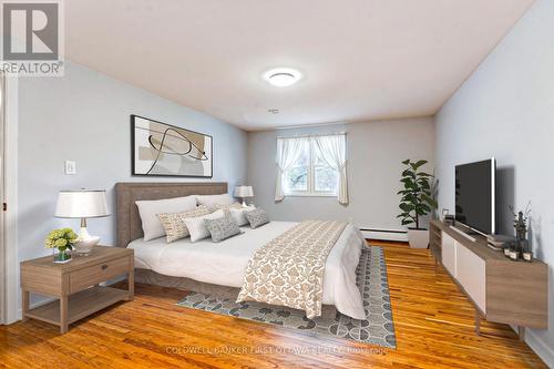 Primary suite (AI staging) - 12 Glenview Crescent, Perth, ON - Indoor Photo Showing Bedroom