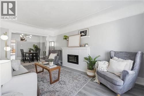 69 Houghton Avenue S, Hamilton, ON - Indoor Photo Showing Living Room With Fireplace
