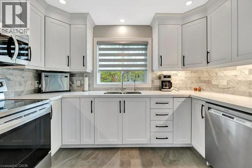 103 Kells Lane, Freelton, ON - Indoor Photo Showing Kitchen With Double Sink