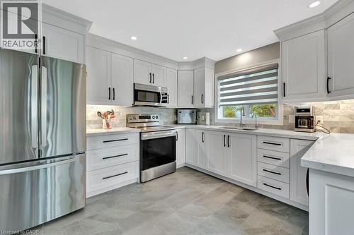 103 Kells Lane, Freelton, ON - Indoor Photo Showing Kitchen With Stainless Steel Kitchen With Upgraded Kitchen