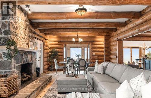 3741 Lakeshore Road E, Clarington, ON - Indoor Photo Showing Living Room With Fireplace