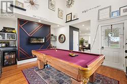ELECTRIC FIREPLACE  CABINETS ON EACH RECESSED SIDE - 