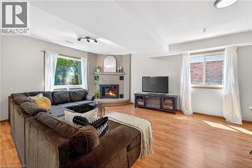 22 Vance Crescent, Waterdown, ON - Indoor Photo Showing Living Room With Fireplace