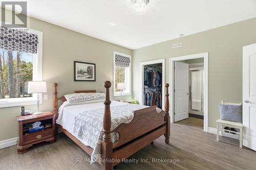 Primary bedroom with walk in closet & ensuite bath - 79055 Kelly Court, Central Huron (Goderich), ON - Indoor Photo Showing Bedroom